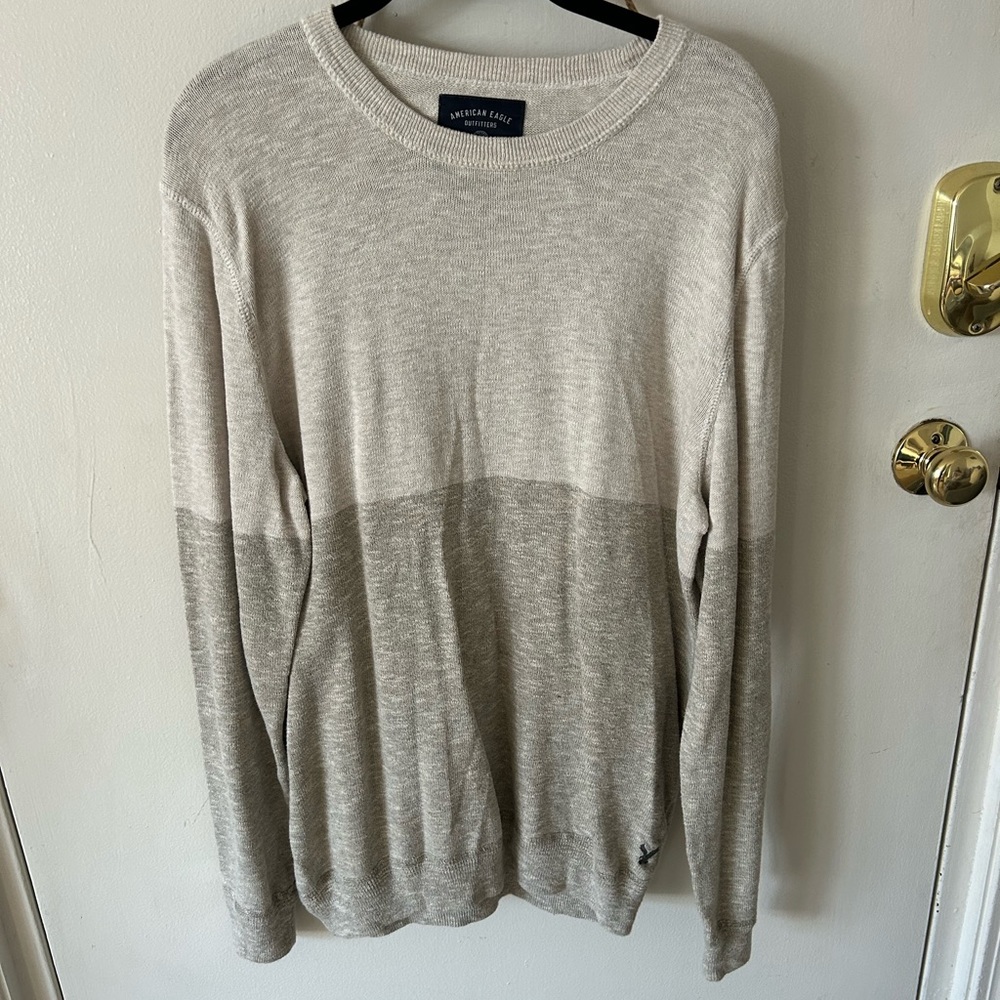 Beautiful two toned cream and gray vintage sweater